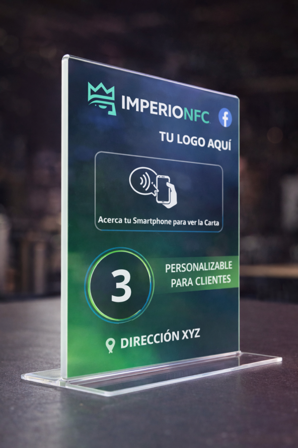 Acrilico NFC Acrílicos NFC Personalizados para Restaurantes